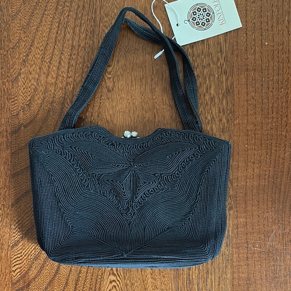 Cordecraft Vintage Elegant Black Handbag - Picture 1 of 8